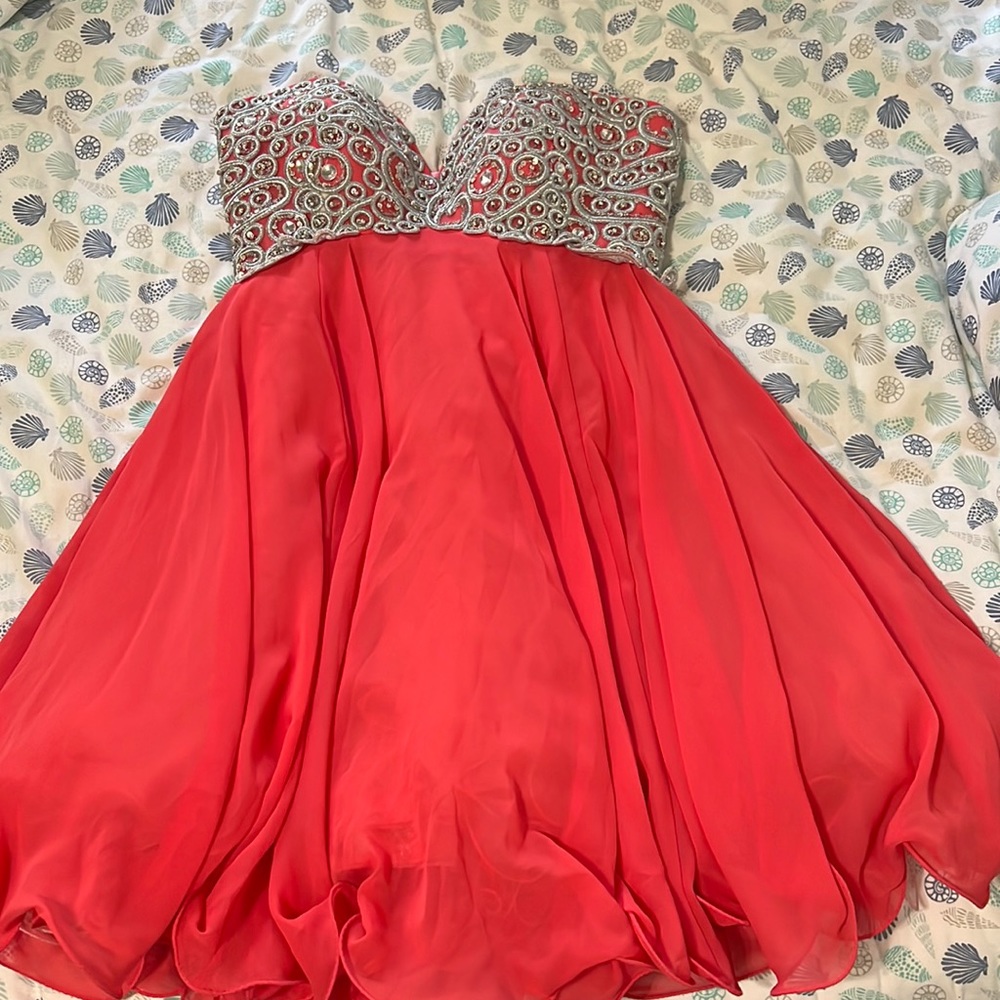 Coral formal dress